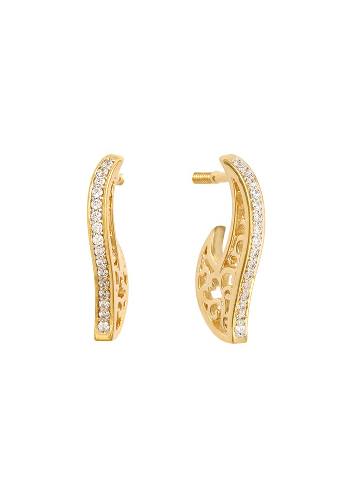 Sincere 14KT Gold Stud Earring By OROSIL_S14KE007