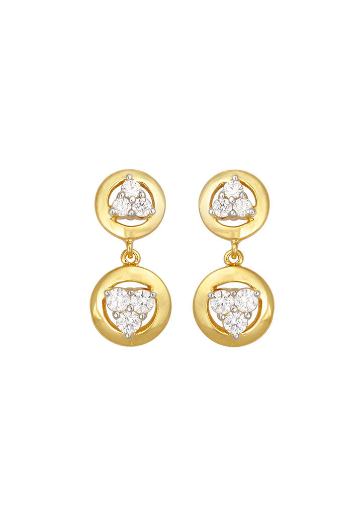 Sincere 14KT Gold Drop Earring By OROSIL_S14KE056