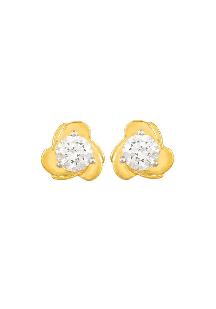 Sincere 14KT Gold Stud Earring By OROSIL_S14KE126