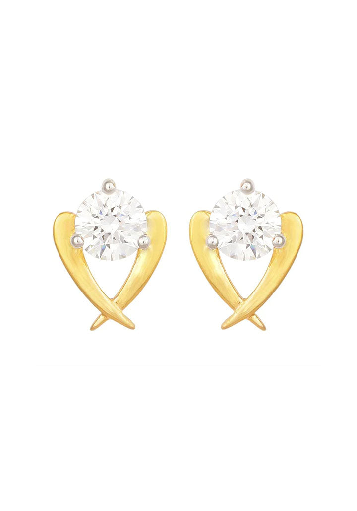 Sincere 14KT Gold Stud Earring By OROSIL_S14KE109