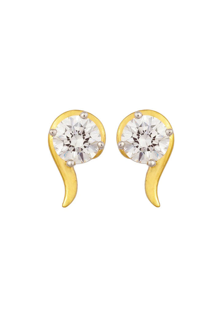 Sincere 14KT Gold Stud Earring By OROSIL_S14KE107