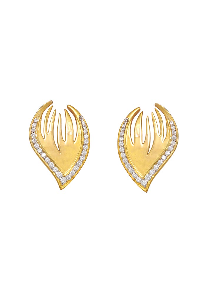 Sincere 14KT Gold Stud Earring By OROSIL_S14KE004