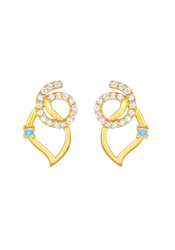 Sincere 14KT Gold Stud Earring By OROSIL_S14KE005