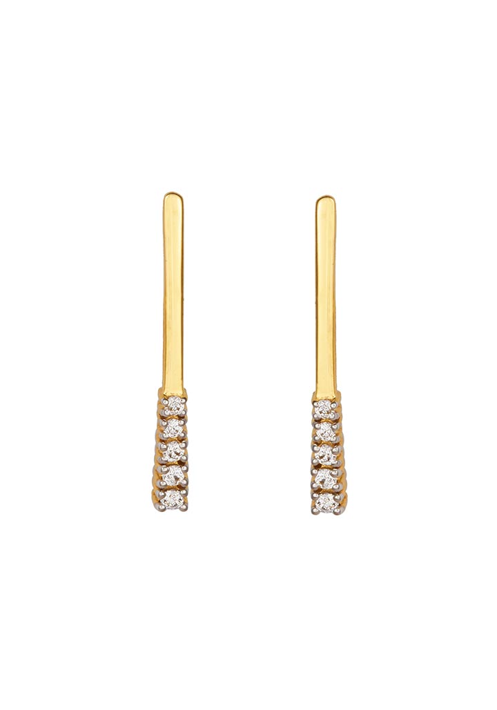 Sincere 14KT Gold Stud Earring By OROSIL_S14KE037