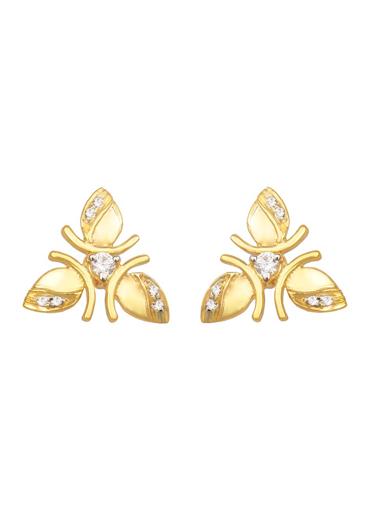 Sincere 14KT Gold Stud Earring By OROSIL_S14KE040