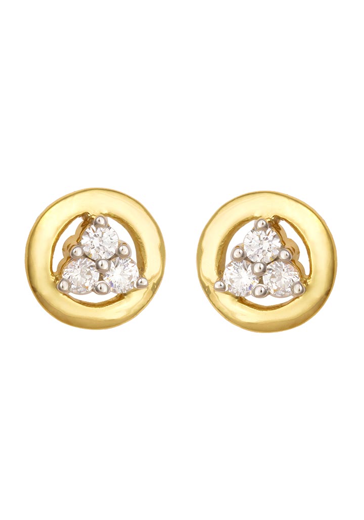 Sincere 14KT Gold Stud Earring By OROSIL_S14KE055