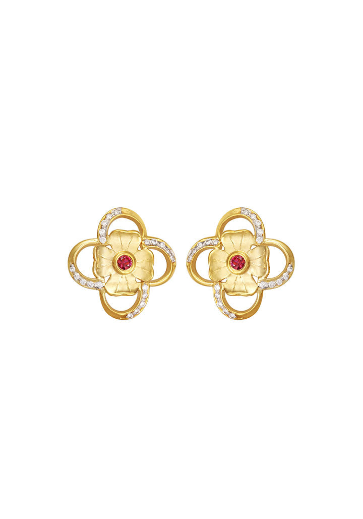 Sincere 14KT Gold Stud Earring By OROSIL_S14KE041