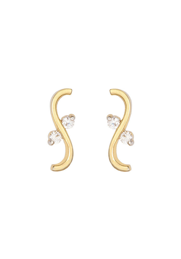 Sincere 14KT Gold Stud Earring By OROSIL_S14KE047