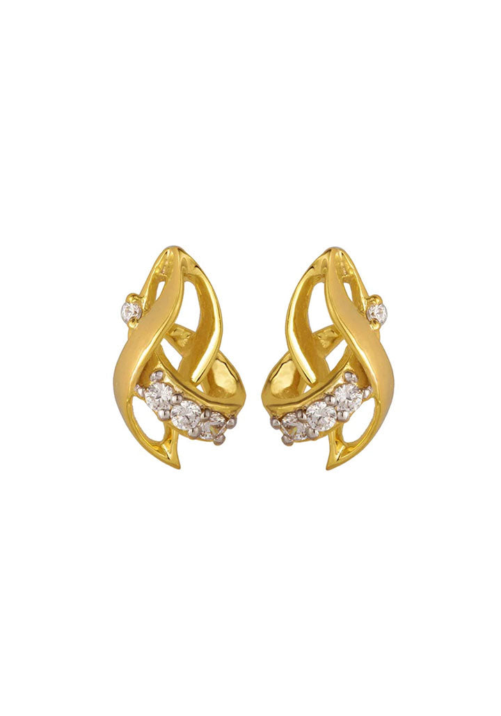 Sincere 14KT Gold Stud Earring By OROSIL_S14KE061