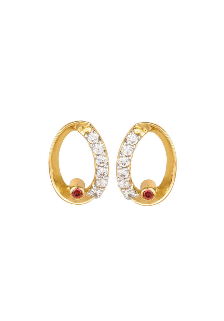 Sincere 14KT Gold Stud Earring By OROSIL_S14KE062