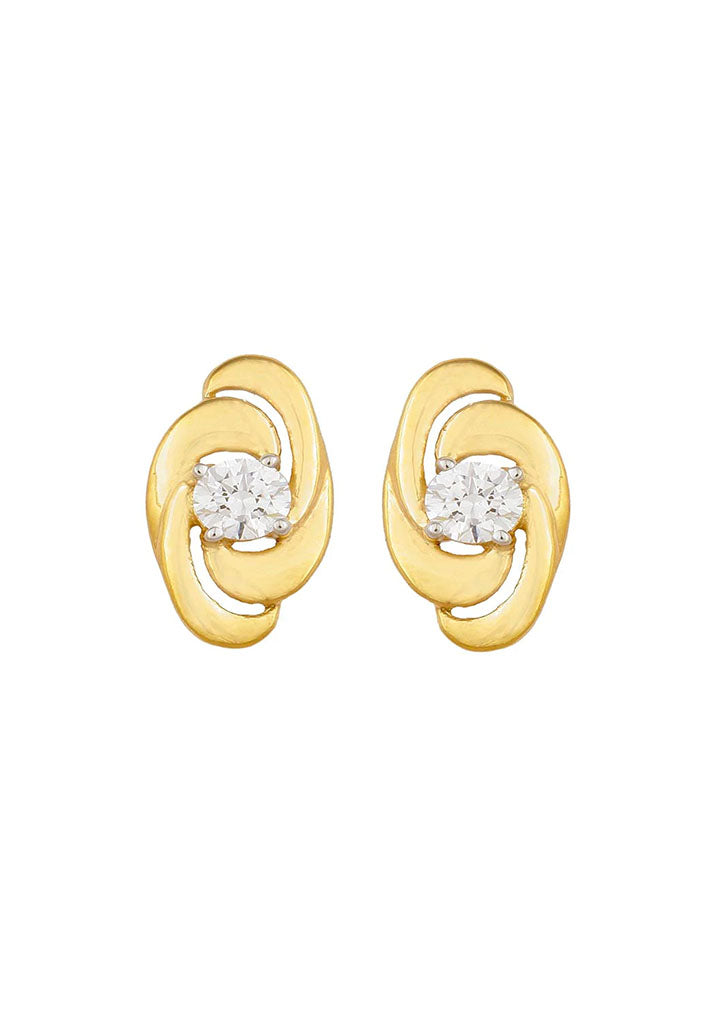 Sincere 14KT Gold Stud Earring By OROSIL_S14KE108
