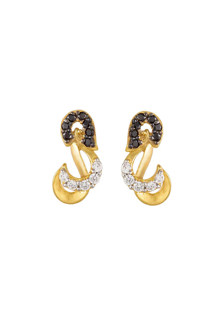 Sincere 14KT Gold Stud Earring By OROSIL_S14KE090