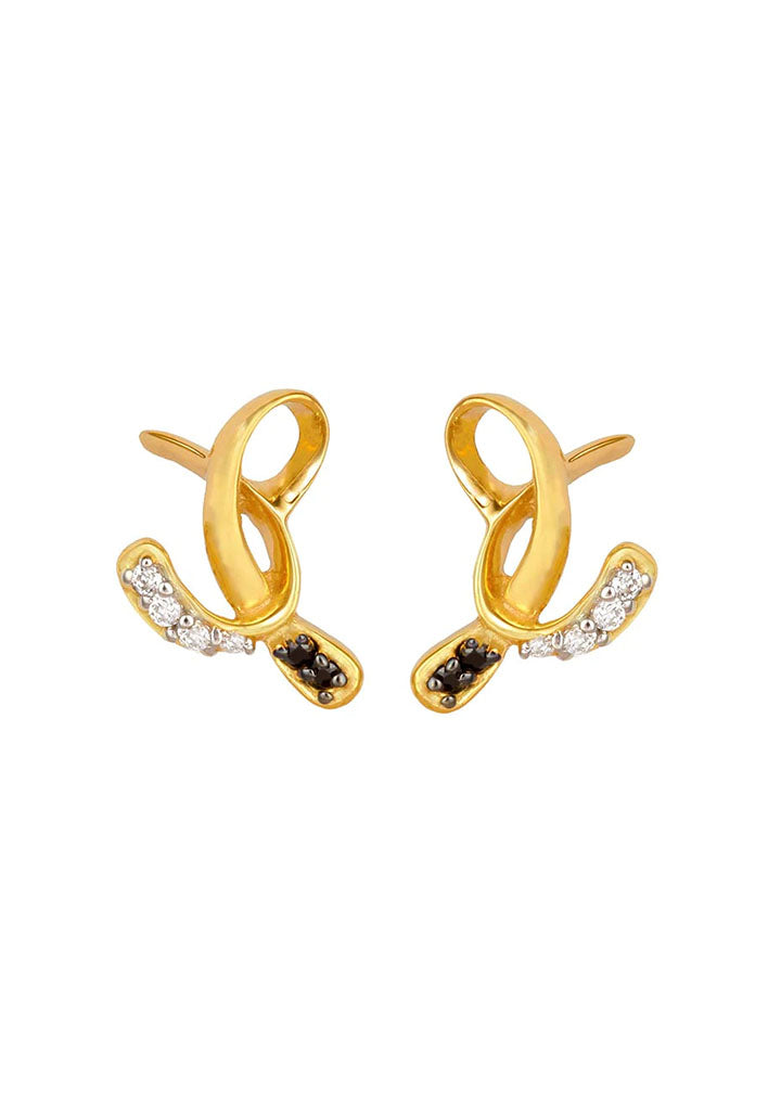 Sincere 14KT Gold Stud Earring By OROSIL_S14KE086