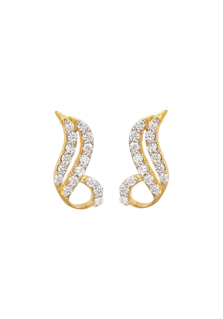 Sincere 14KT Gold Stud Earring By OROSIL_S14KE081