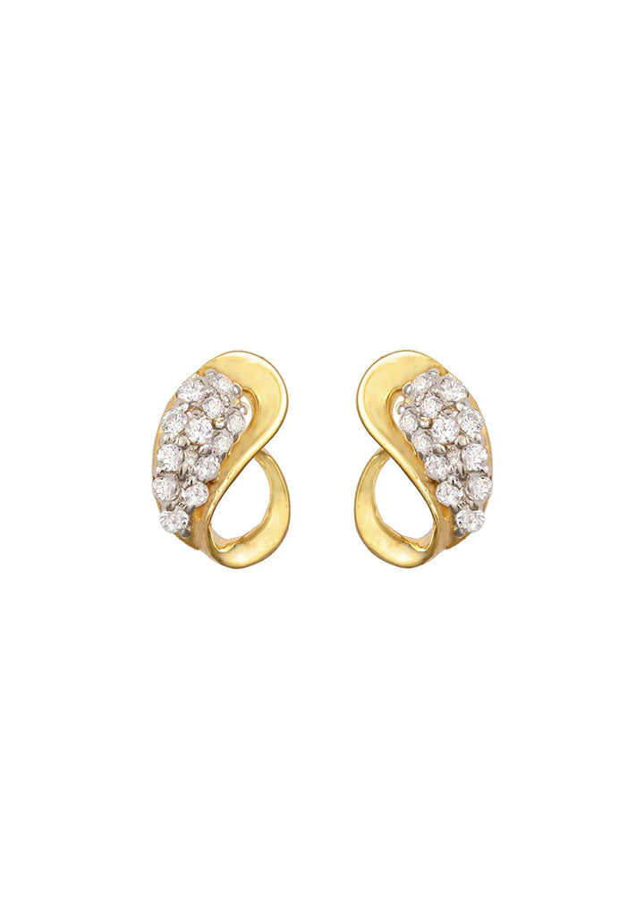 14k Gold Stud Earring By Orosil S14KE074