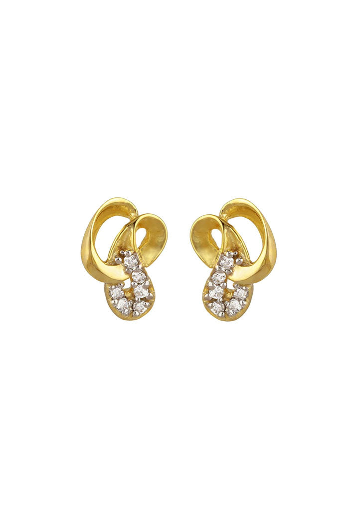 Sincere 14KT Gold Stud Earring By OROSIL_S14KE073