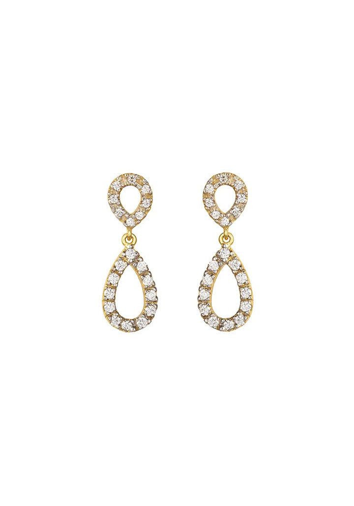 Sincere 14KT Gold Drop Earring By OROSIL_S14KE042